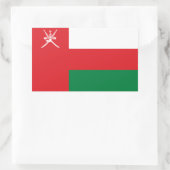 Sticker Rectangulaire Drapeau d'Oman (Sac)
