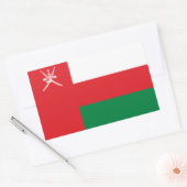 Sticker Rectangulaire Drapeau d'Oman (Enveloppe)