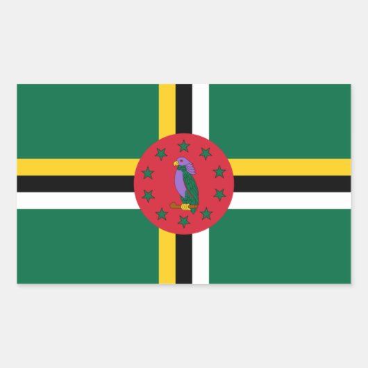 Sticker Rectangulaire Drapeau dominicain (Devant)