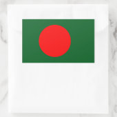 Sticker Rectangulaire Drapeau du Bangladesh (Sac)