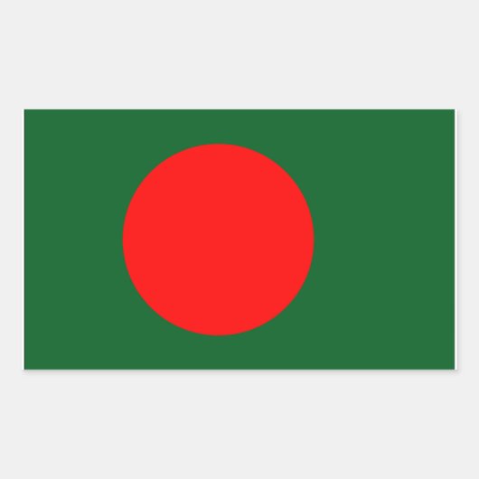 Sticker Rectangulaire Drapeau du Bangladesh (Devant)