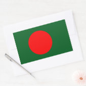 Sticker Rectangulaire Drapeau du Bangladesh (Enveloppe)
