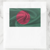 Sticker Rectangulaire Drapeau du Bangladesh (Sac)