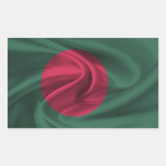 Sticker Rectangulaire Drapeau du Bangladesh (Devant)