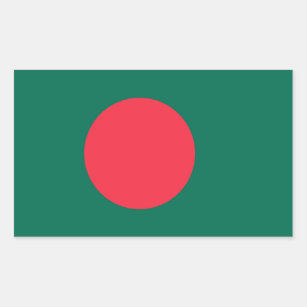 Sticker Rectangulaire Drapeau du Bangladesh, Drapeau du Bangladesh