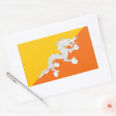 Sticker Rectangulaire Drapeau du Bhoutan (Enveloppe)