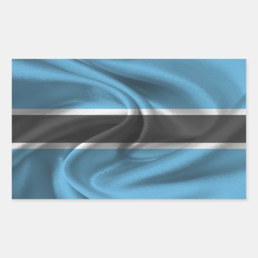 Sticker Rectangulaire Drapeau du Botswana (Devant)