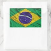 Sticker Rectangulaire Drapeau du Brésil (Sac)