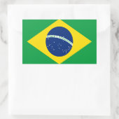 Sticker Rectangulaire Drapeau du Brésil (Sac)