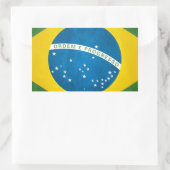 Sticker Rectangulaire Drapeau du Brésil (Sac)
