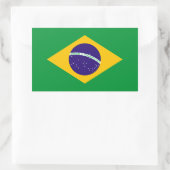 Sticker Rectangulaire Drapeau du Brésil (Sac)
