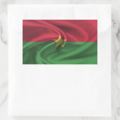 Sticker Rectangulaire Drapeau du Burkina Faso (Sac)