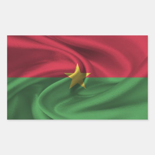 Sticker Rectangulaire Drapeau du Burkina Faso (Devant)