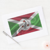 Sticker Rectangulaire Drapeau du Burundi (Enveloppe)
