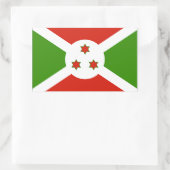Sticker Rectangulaire Drapeau du Burundi (Sac)