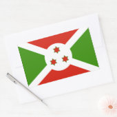 Sticker Rectangulaire Drapeau du Burundi (Enveloppe)