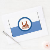 Sticker Rectangulaire Drapeau du Caire en Égypte (Enveloppe)