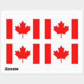Sticker Rectangulaire Drapeau du Canada (Feuille)