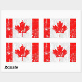 Sticker Rectangulaire Drapeau Du Canada (Feuille)