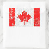 Sticker Rectangulaire Drapeau Du Canada (Sac)