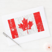 Sticker Rectangulaire Drapeau Du Canada (Enveloppe)