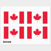 Sticker Rectangulaire Drapeau du Canada (Feuille)