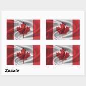 Sticker Rectangulaire Drapeau du Canada (Feuille)