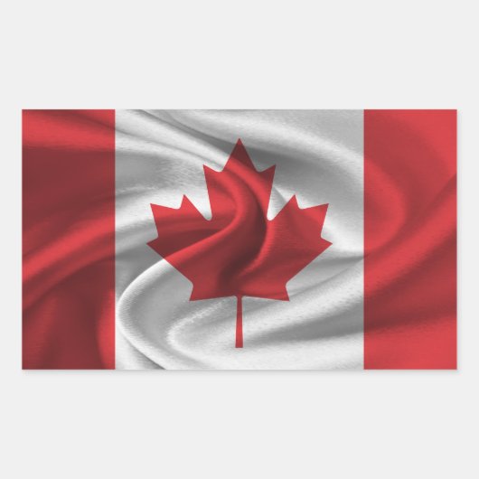 Sticker Rectangulaire Drapeau du Canada (Devant)