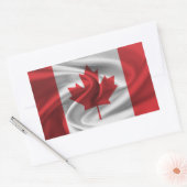 Sticker Rectangulaire Drapeau du Canada (Enveloppe)