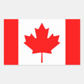 Sticker Rectangulaire Drapeau du Canada (Devant)