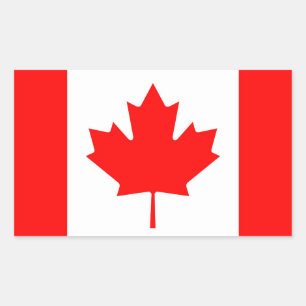 Sticker Rectangulaire Drapeau du Canada