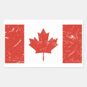 Sticker Rectangulaire Drapeau du Canada (Devant)