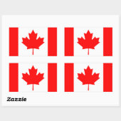 Sticker Rectangulaire Drapeau du Canada (Feuille)