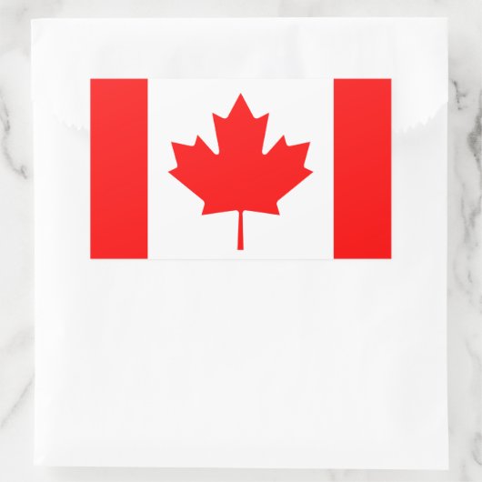 Sticker Rectangulaire Drapeau du Canada (Sac)
