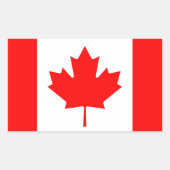 Sticker Rectangulaire Drapeau du Canada (Devant)