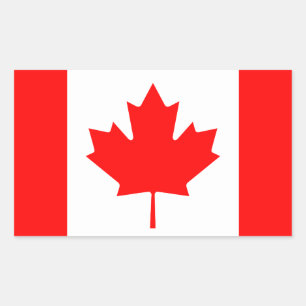 Sticker Rectangulaire Drapeau du Canada