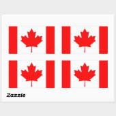Sticker Rectangulaire Drapeau du Canada (Feuille)