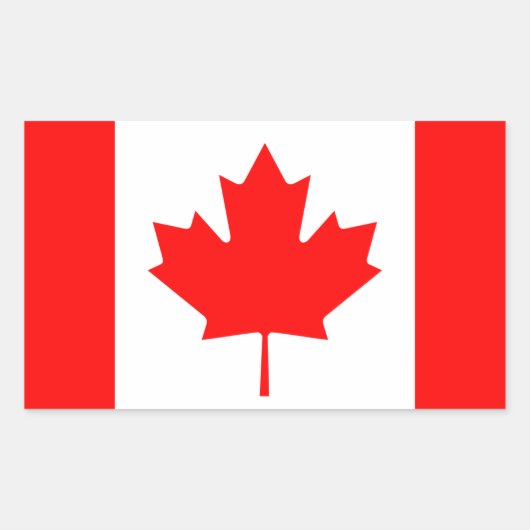 Sticker Rectangulaire Drapeau du Canada (Devant)