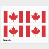 Sticker Rectangulaire Drapeau du Canada (Feuille)