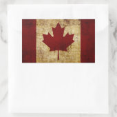 Sticker Rectangulaire Drapeau du Canada / grunge (Sac)
