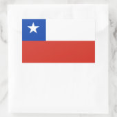 Sticker Rectangulaire Drapeau du Chili (Sac)