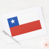 Sticker Rectangulaire Drapeau du Chili (Enveloppe)