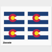 Sticker Rectangulaire Drapeau du Colorado (Feuille)
