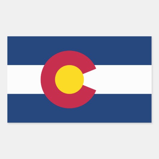 Sticker Rectangulaire Drapeau du Colorado (Devant)