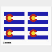 Sticker Rectangulaire Drapeau du Colorado (Feuille)
