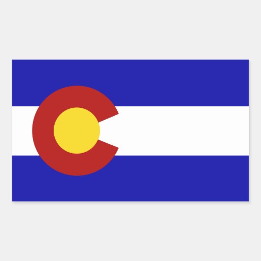 Sticker Rectangulaire Drapeau du Colorado (Devant)