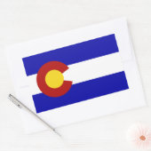 Sticker Rectangulaire Drapeau du Colorado (Enveloppe)
