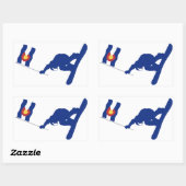 Sticker Rectangulaire Drapeau du Colorado (Feuille)