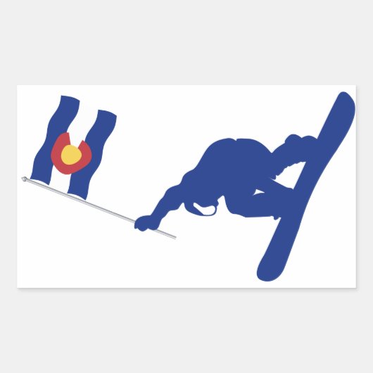 Sticker Rectangulaire Drapeau du Colorado (Devant)