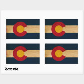 Sticker Rectangulaire Drapeau du Colorado (Feuille)